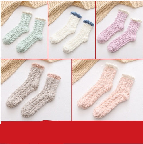 Women Thermal Fluffy Socks Autumn Winter Warm Socks 3 pair Set