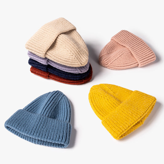 Winter Knitted Solid Color Men's Hat