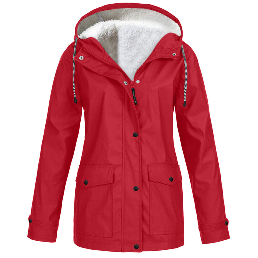 Women Hooded Fleece Winter Jacket