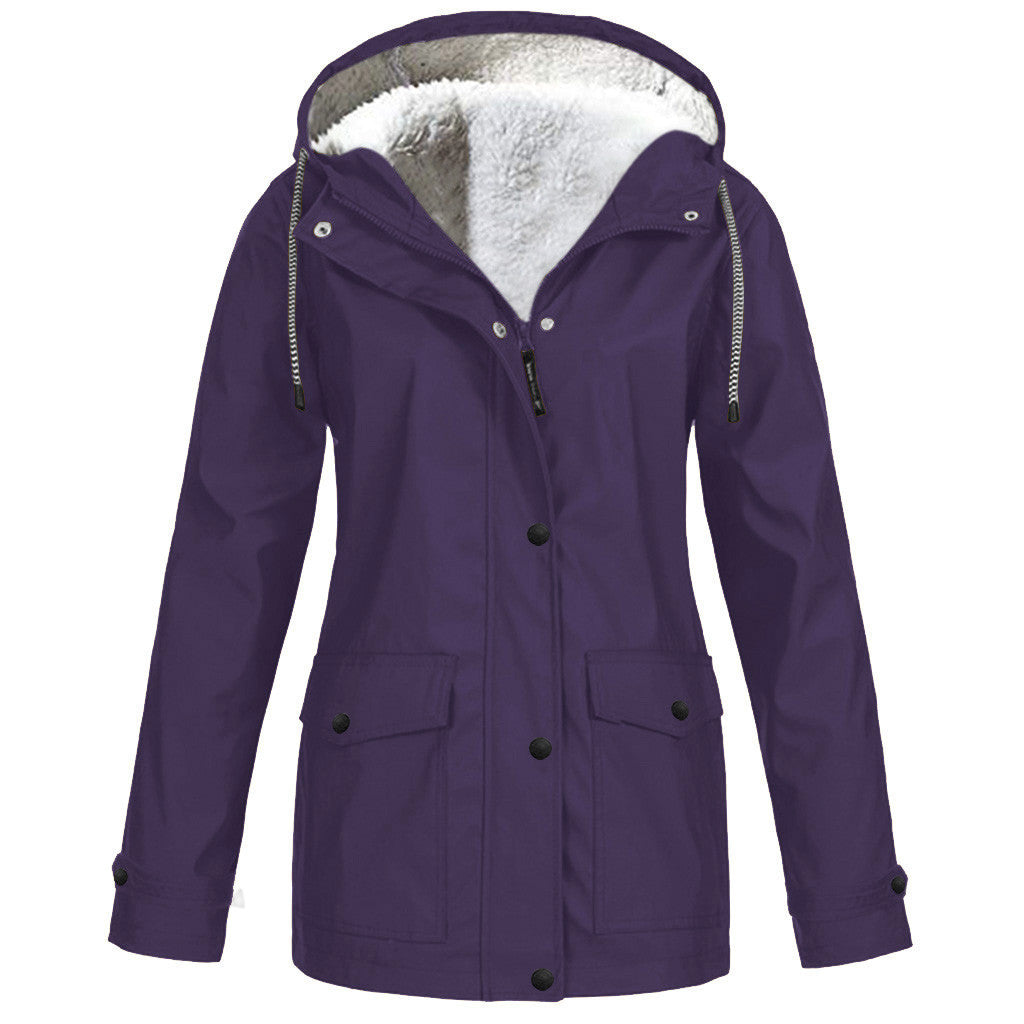 Women Hooded Fleece Winter Jacket