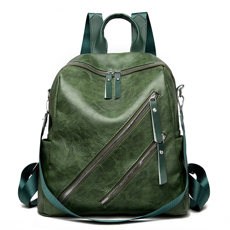 Versatile Fashion Leather Backpack