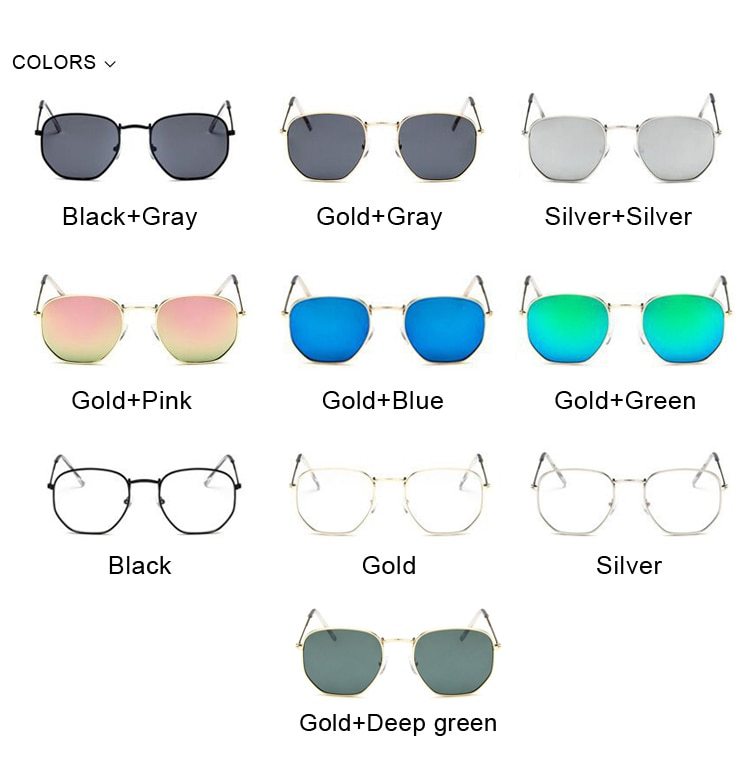 Women's Hexagonal Sunglasses