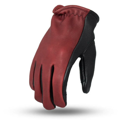 2-Tone Leather Driving Gloves - HatnGloves.com