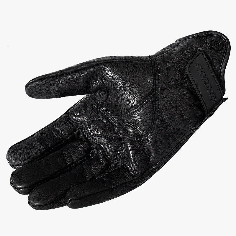 Winter Windproof Leather Gloves Vintage Knight