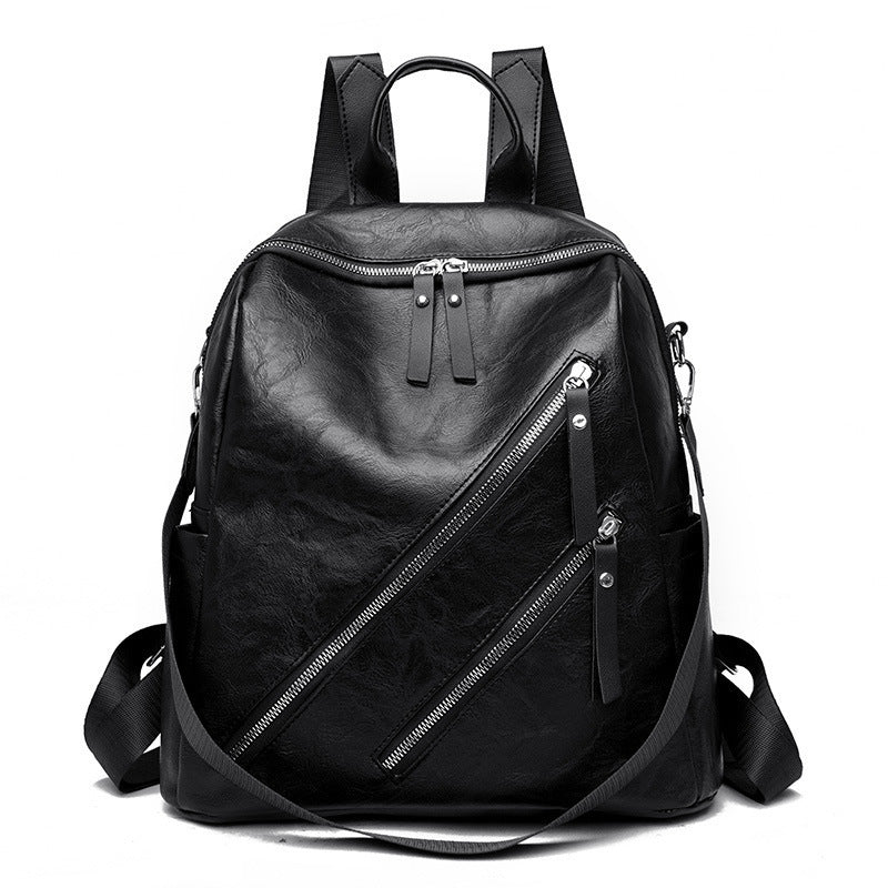 Versatile Fashion Leather Backpack