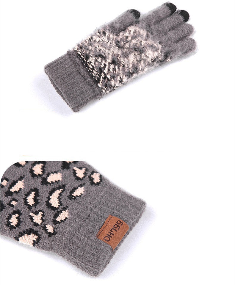 Three-piece Warm Knitted Woolen Hat, Scarf And Gloves