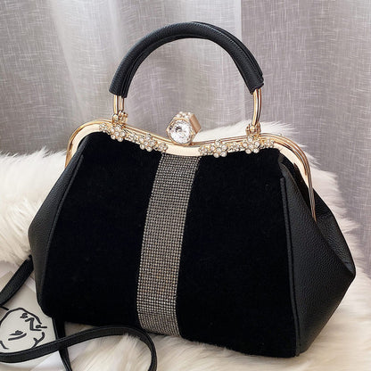 Women's Elegant Diamond Embellished Handbag