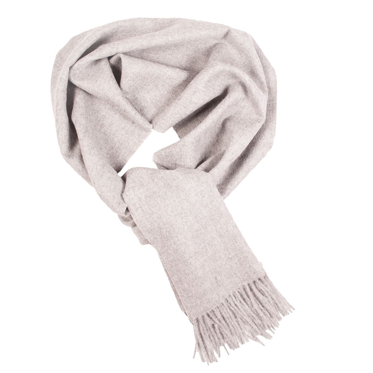 Alpaca wool light grey scarf - HatnGloves.com