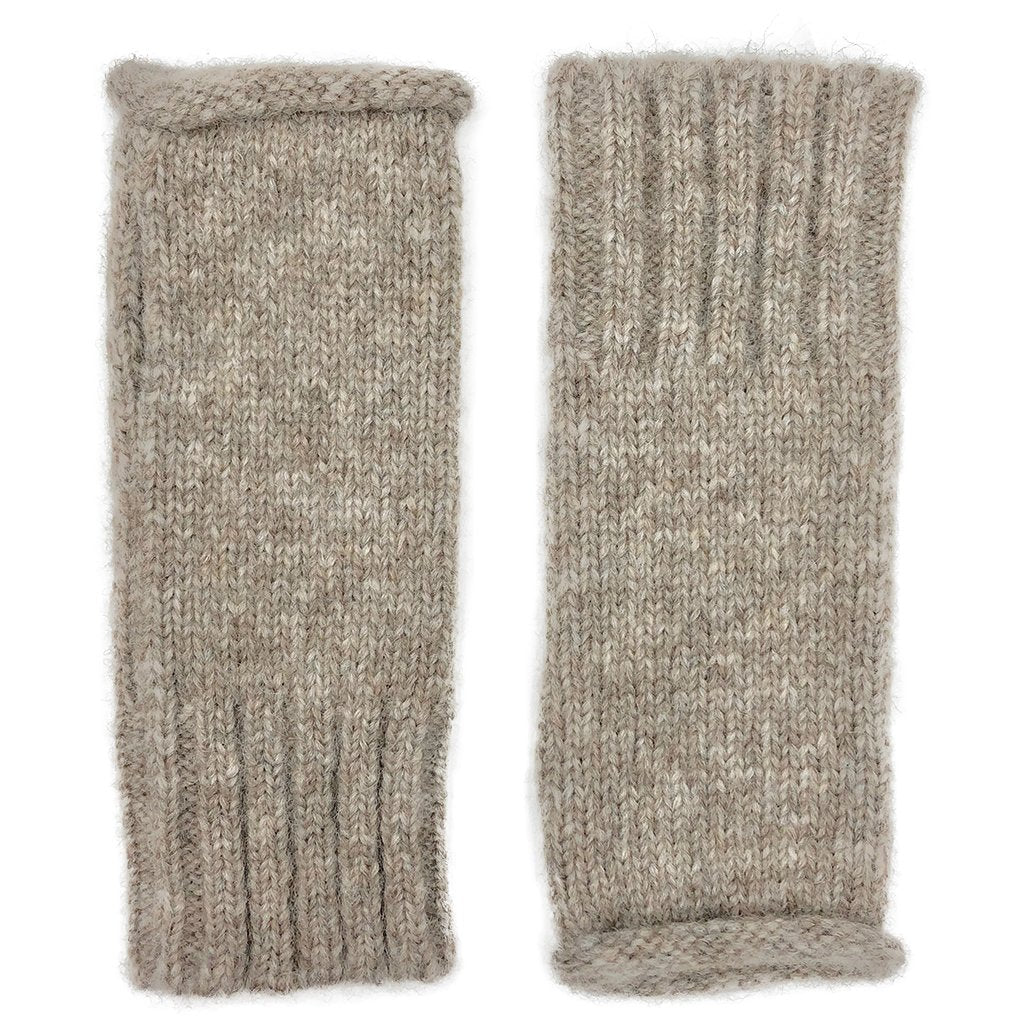 Beige Essential Knit Alpaca Gloves - HatnGloves.com