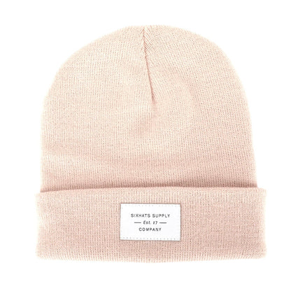 Beige Folding Beanie - HatnGloves.com