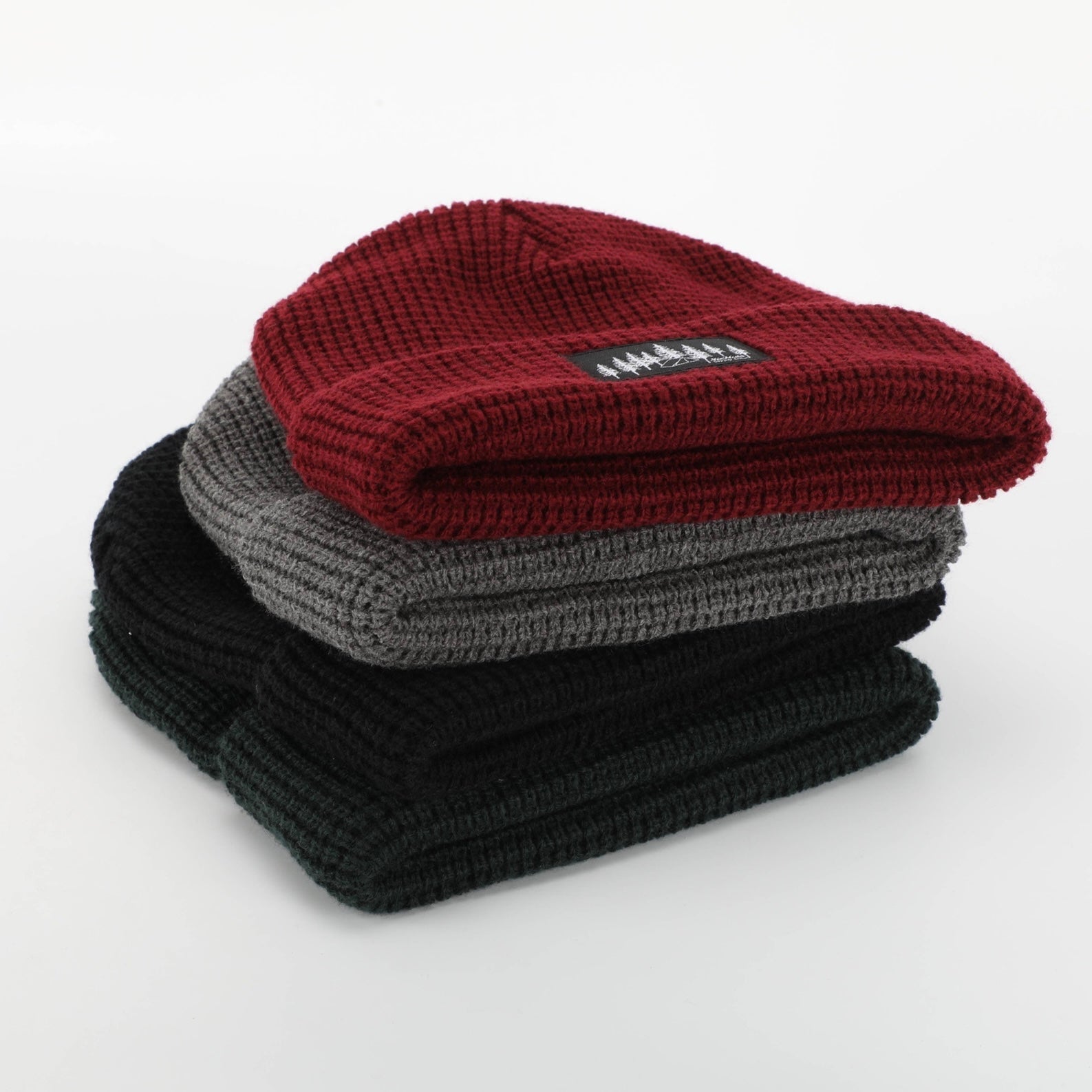 Burgundy Explorer Waffle Beanie - HatnGloves.com