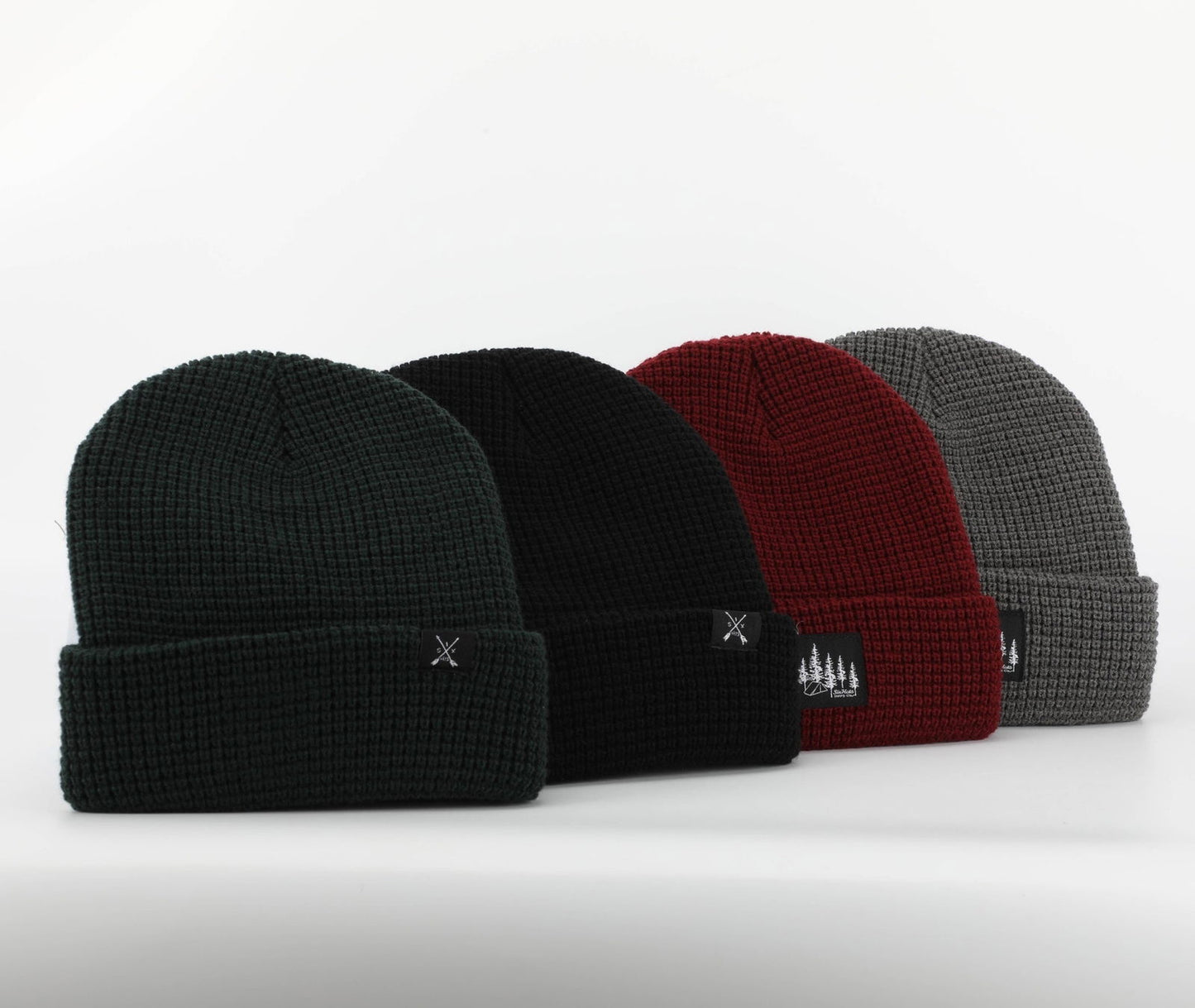 Burgundy Explorer Waffle Beanie - HatnGloves.com