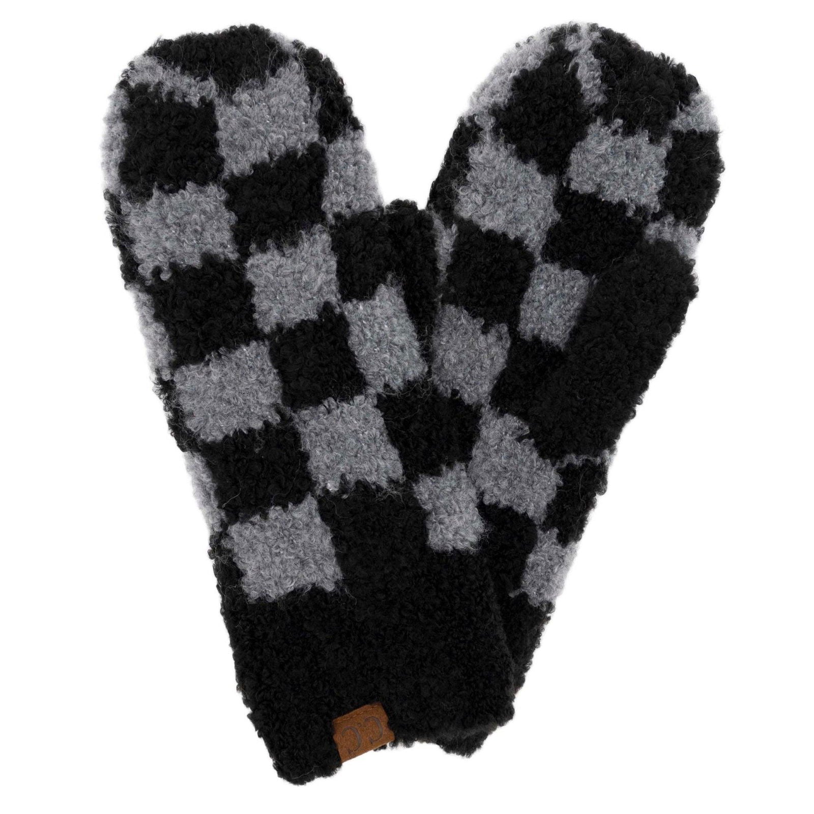 CC Checkered Boucle Oh-So-Soft Mittens - HatnGloves.com