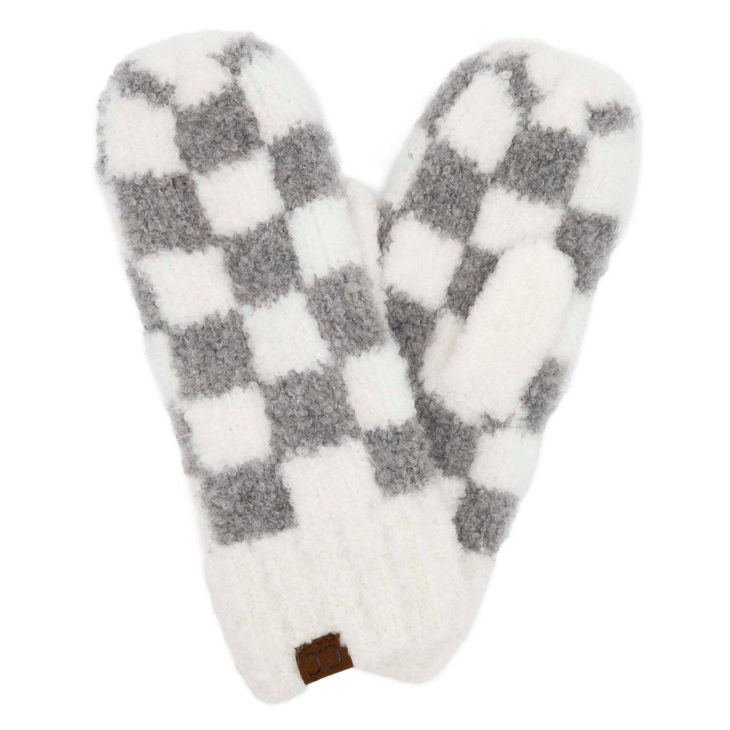 CC Checkered Boucle Oh-So-Soft Mittens - HatnGloves.com