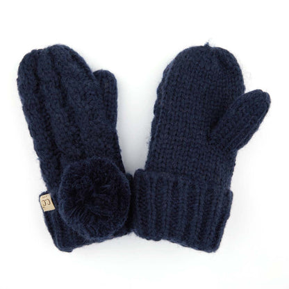 CC Kids Pom Mittens - HatnGloves.com