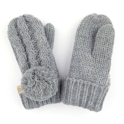 CC Kids Pom Mittens - HatnGloves.com