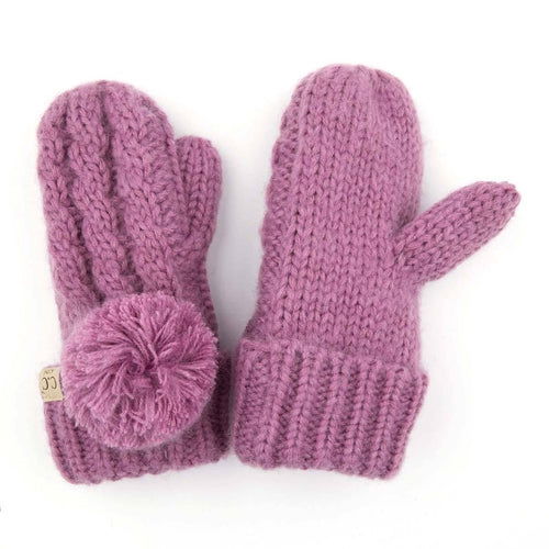 CC Kids Pom Mittens - HatnGloves.com