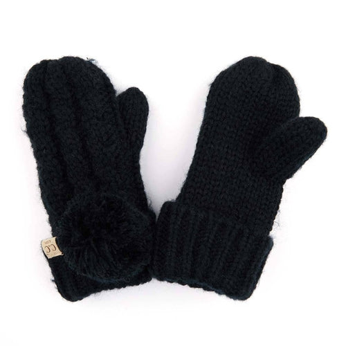 CC Kids Pom Mittens - HatnGloves.com