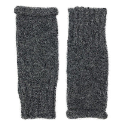 Charcoal Essential Knit Alpaca Gloves - HatnGloves.com