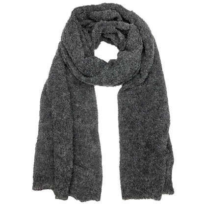 Charcoal Ultra Plush Alpaca Scarf - HatnGloves.com