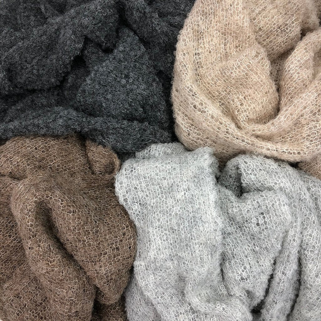 Charcoal Ultra Plush Alpaca Scarf - HatnGloves.com