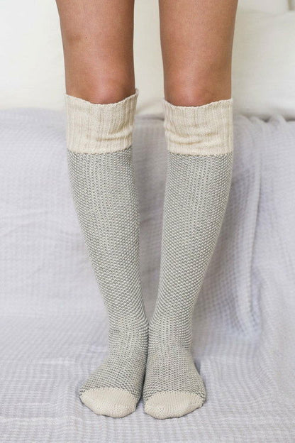 Cozy Ribbed Knit Lounge Socks - HatnGloves.com