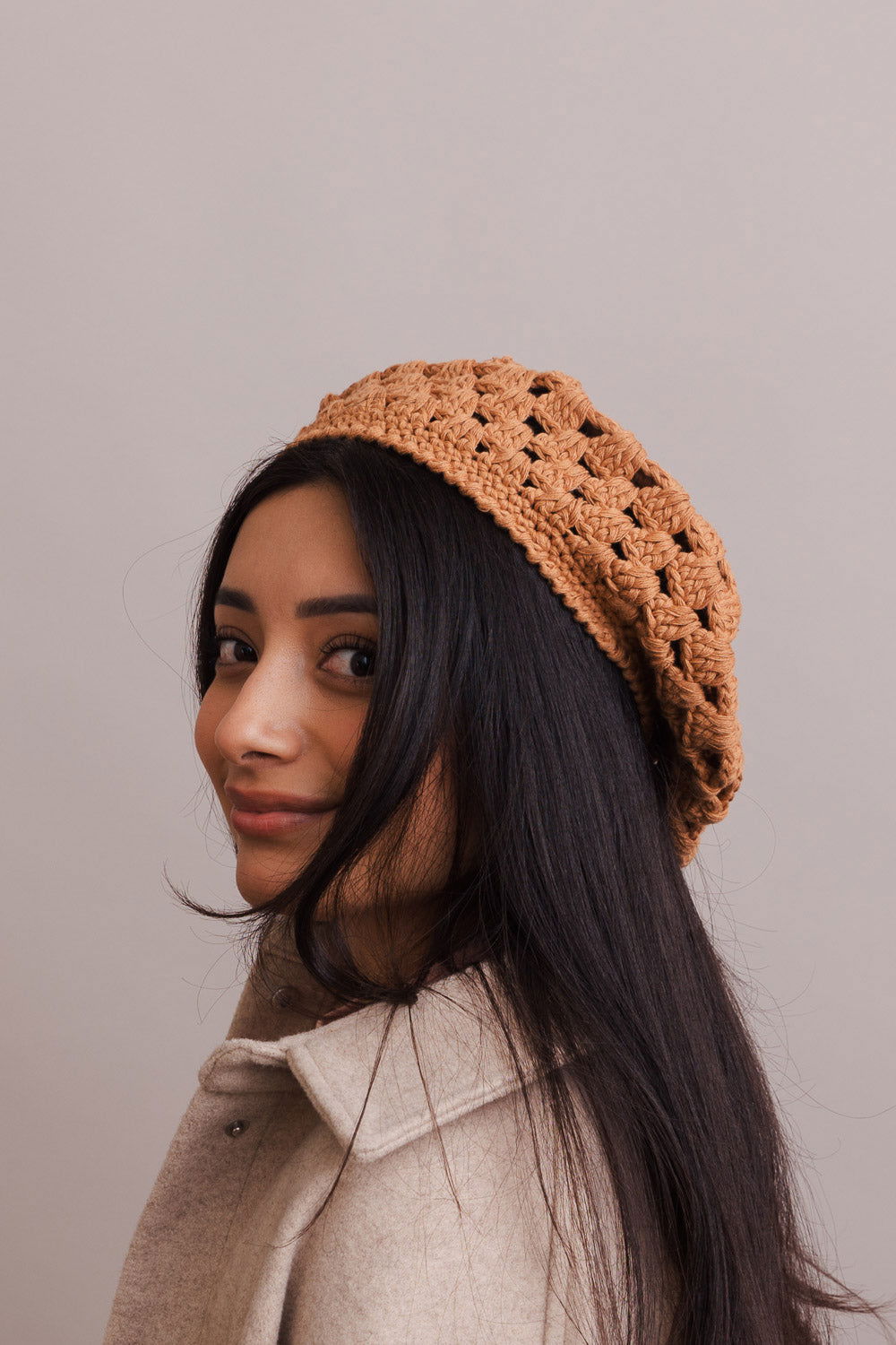 Crochet Knitted Beret - HatnGloves.com