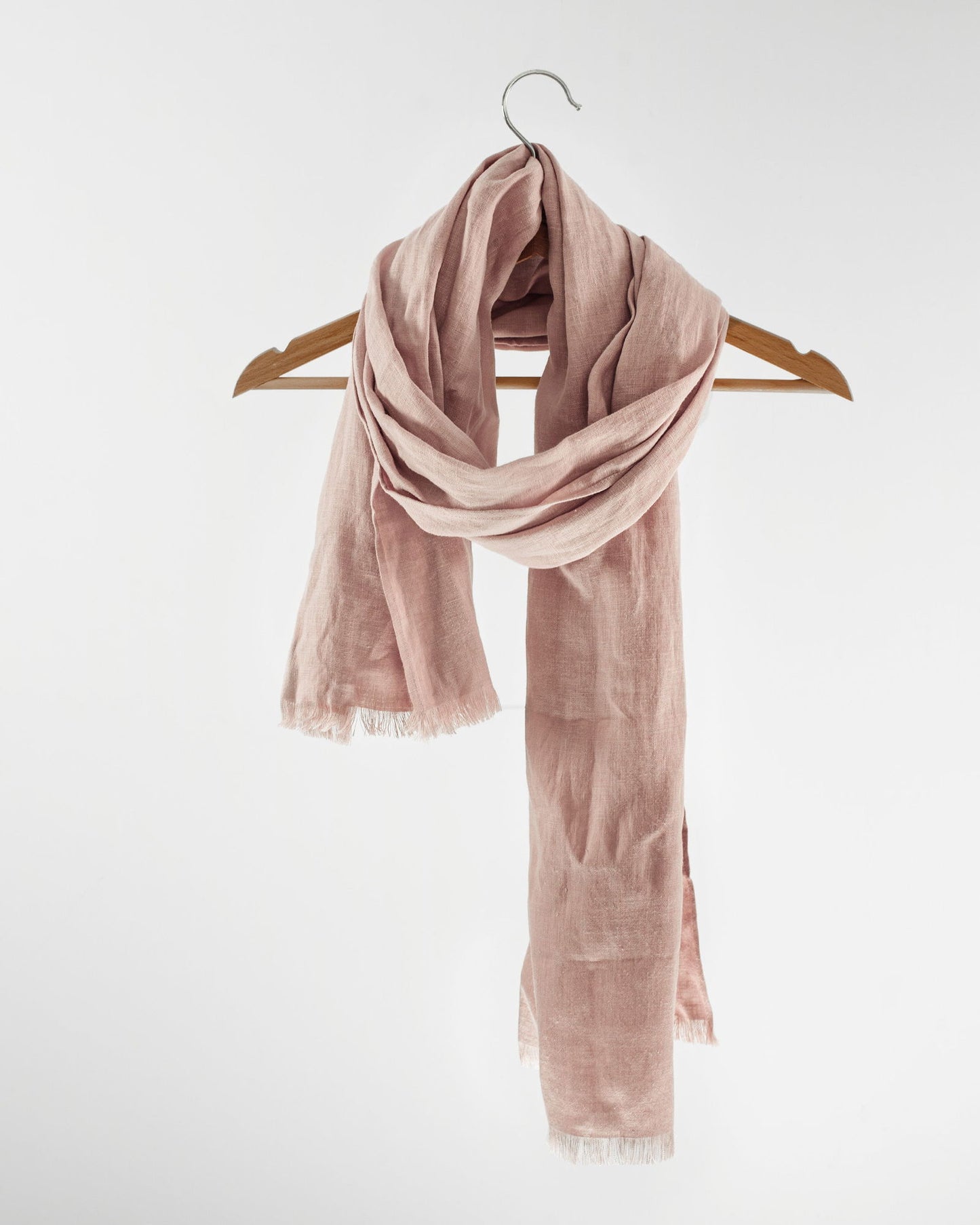 Deep Rose Linen Scarf - HatnGloves.com