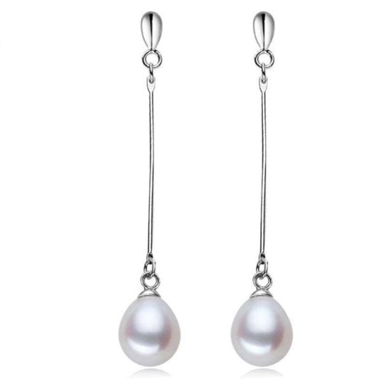 Stunning Genuine Freshwater Pearl Dangle Earrings