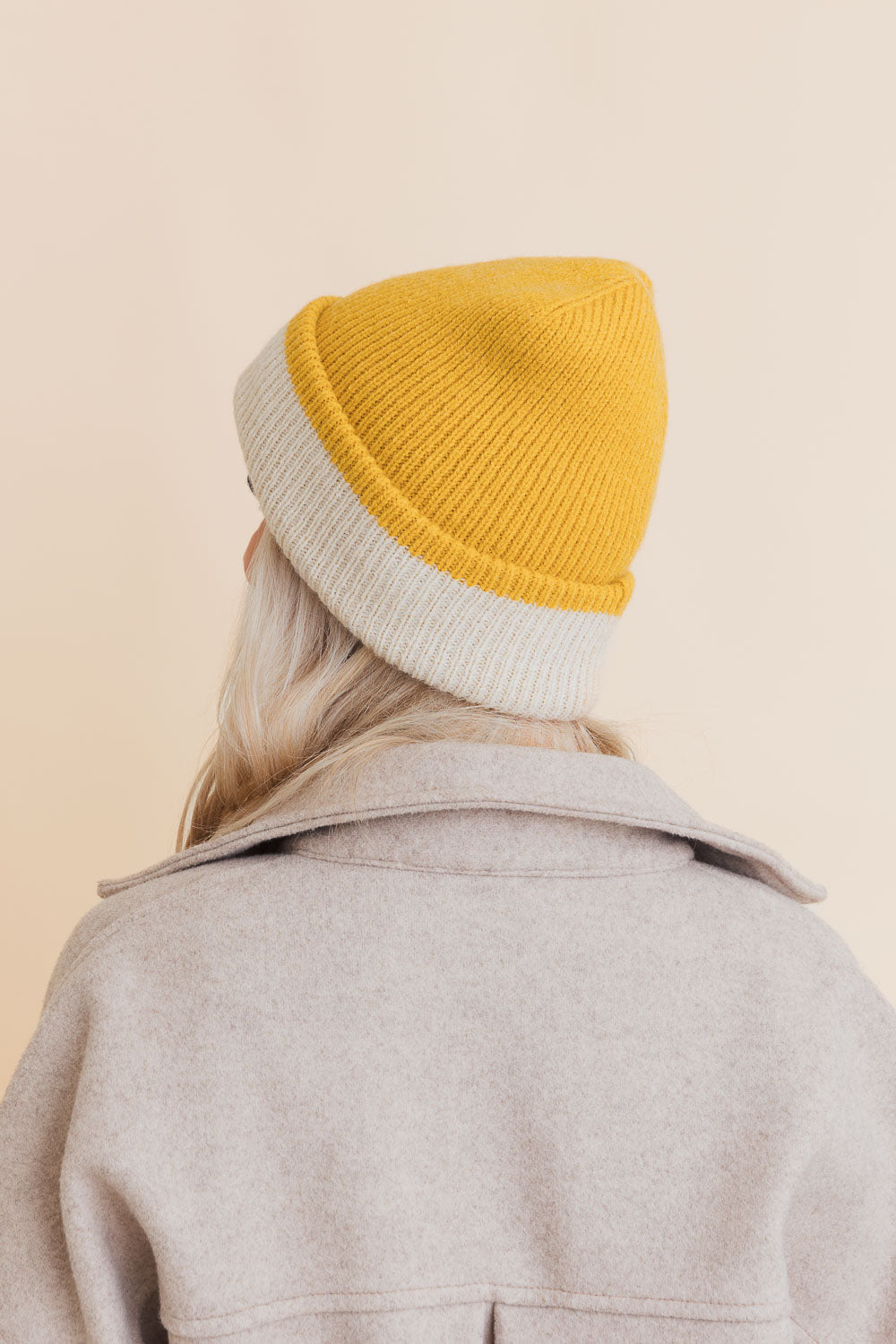 Essential Harmony Two-Tone Knit Beanie - HatnGloves.com