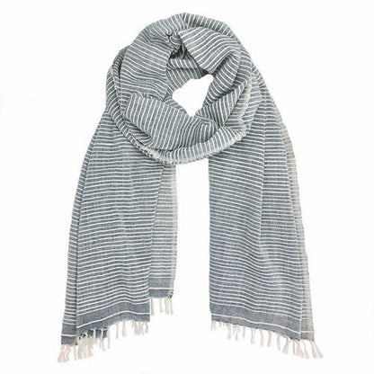 Ethiopian Stripe Wrap Scarf - HatnGloves.com