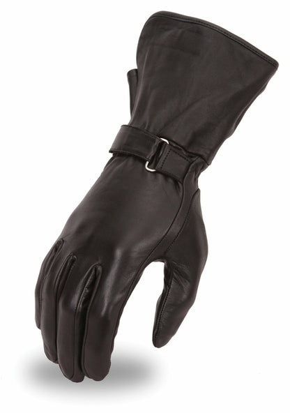 Women's Lightweight Motorcycle Leather Gauntlet Glove