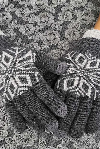 Fashion Pattern Touchscreen Texting Mittens - HatnGloves.com