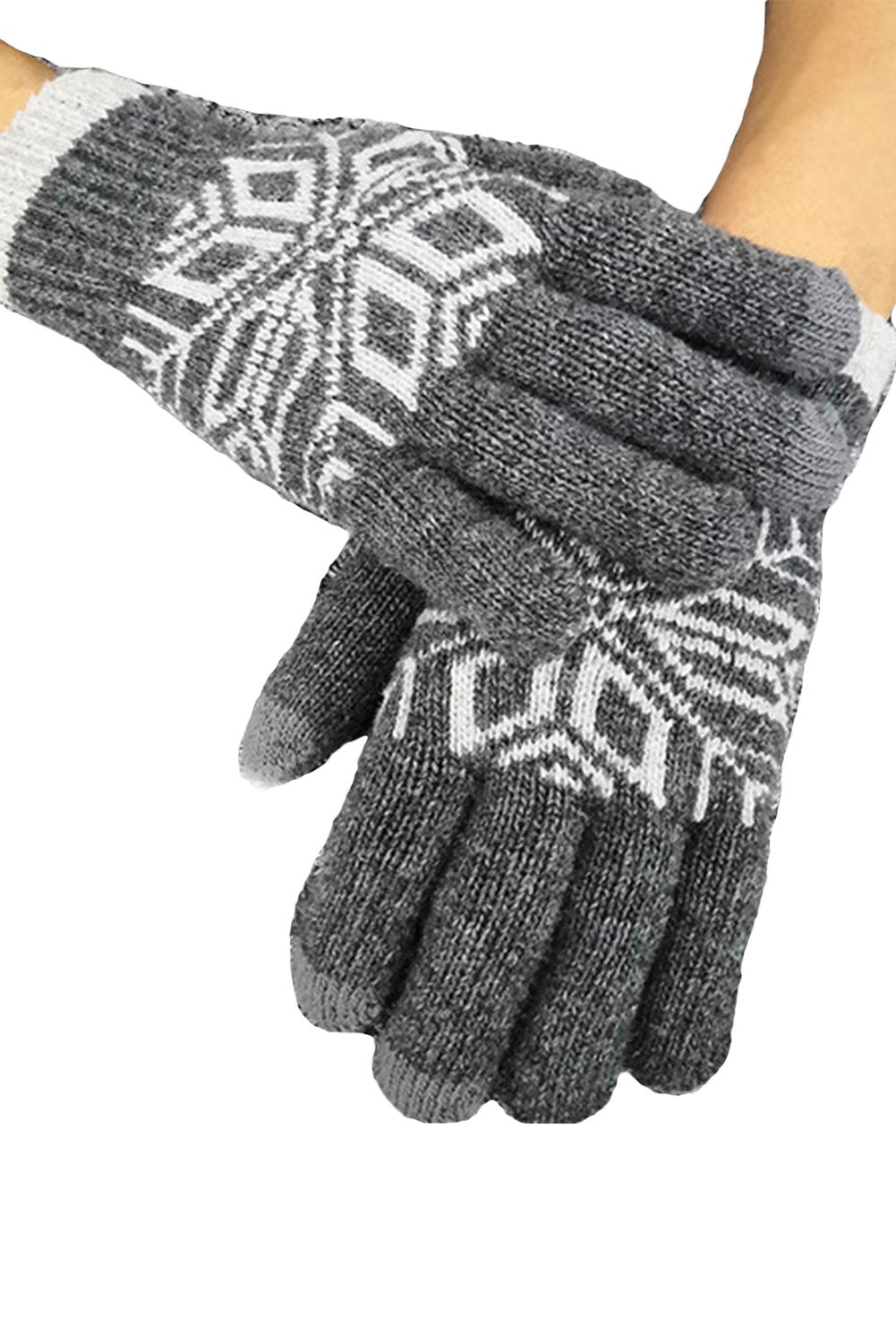 Fashion Pattern Touchscreen Texting Mittens - HatnGloves.com