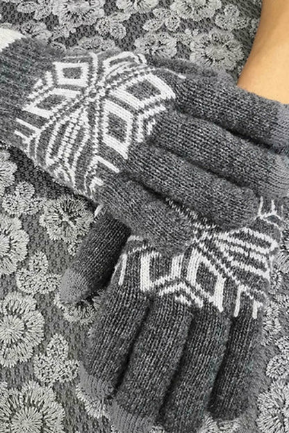 Fashion Pattern Touchscreen Texting Mittens - HatnGloves.com