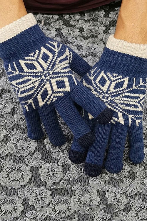 Fashion Pattern Touchscreen Texting Mittens - HatnGloves.com