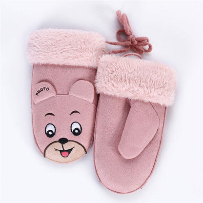 Faux Suede Bear Mittens - HatnGloves.com