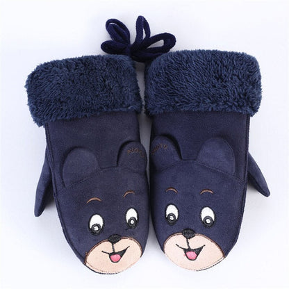 Faux Suede Bear Mittens - HatnGloves.com