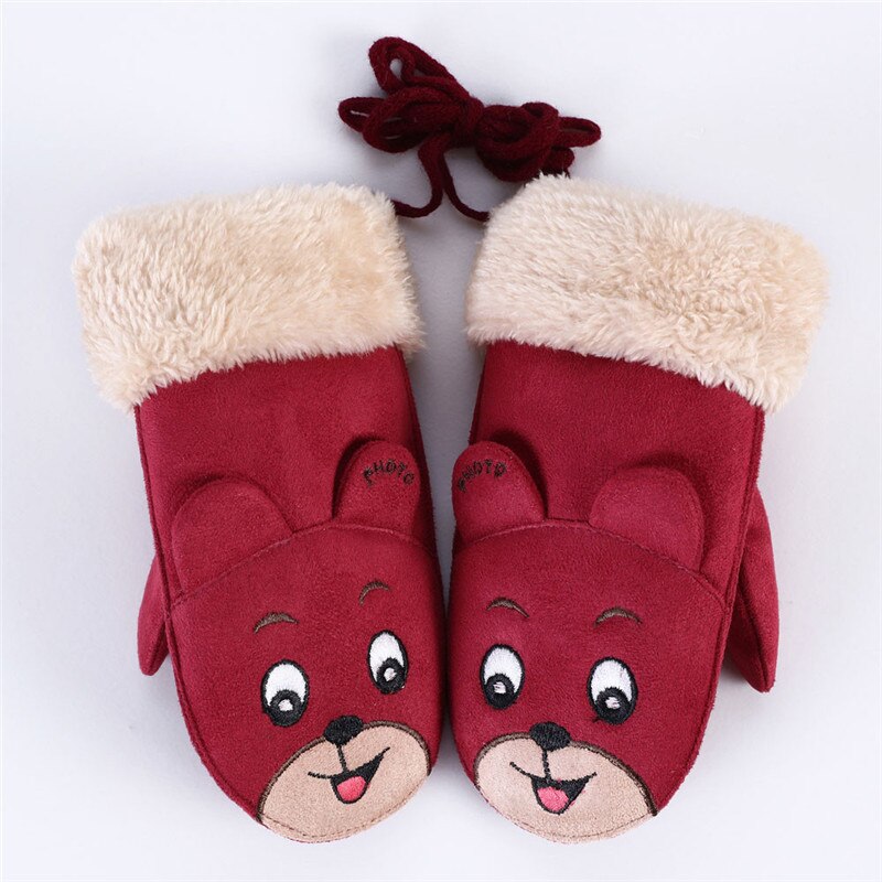 Faux Suede Bear Mittens - HatnGloves.com