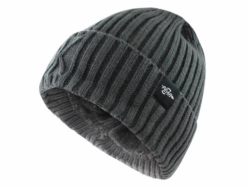 Warmest Men's Watch Cap Black Plush Insulated Tactical Beanie Hat Warm Wool