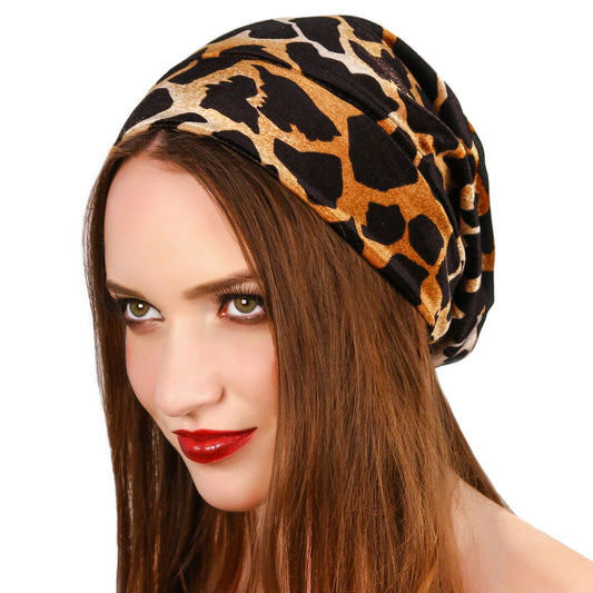 Giraffe Print Beanie - HatnGloves.com