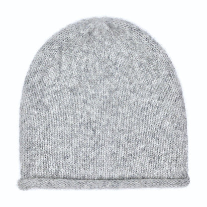 Gray Essential Knit Alpaca Beanie - HatnGloves.com