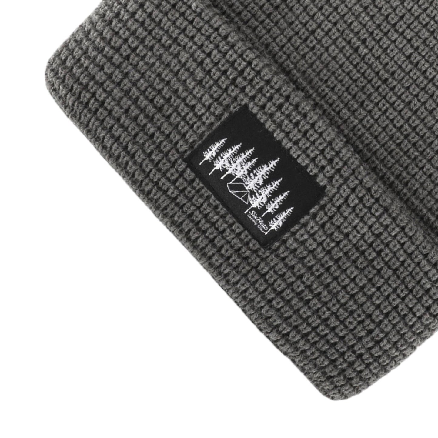 Grey Explorer Waffle Beanie - HatnGloves.com