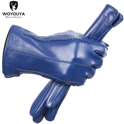 Touch Screen leather gloves,high-end leather gloves women,Genuine