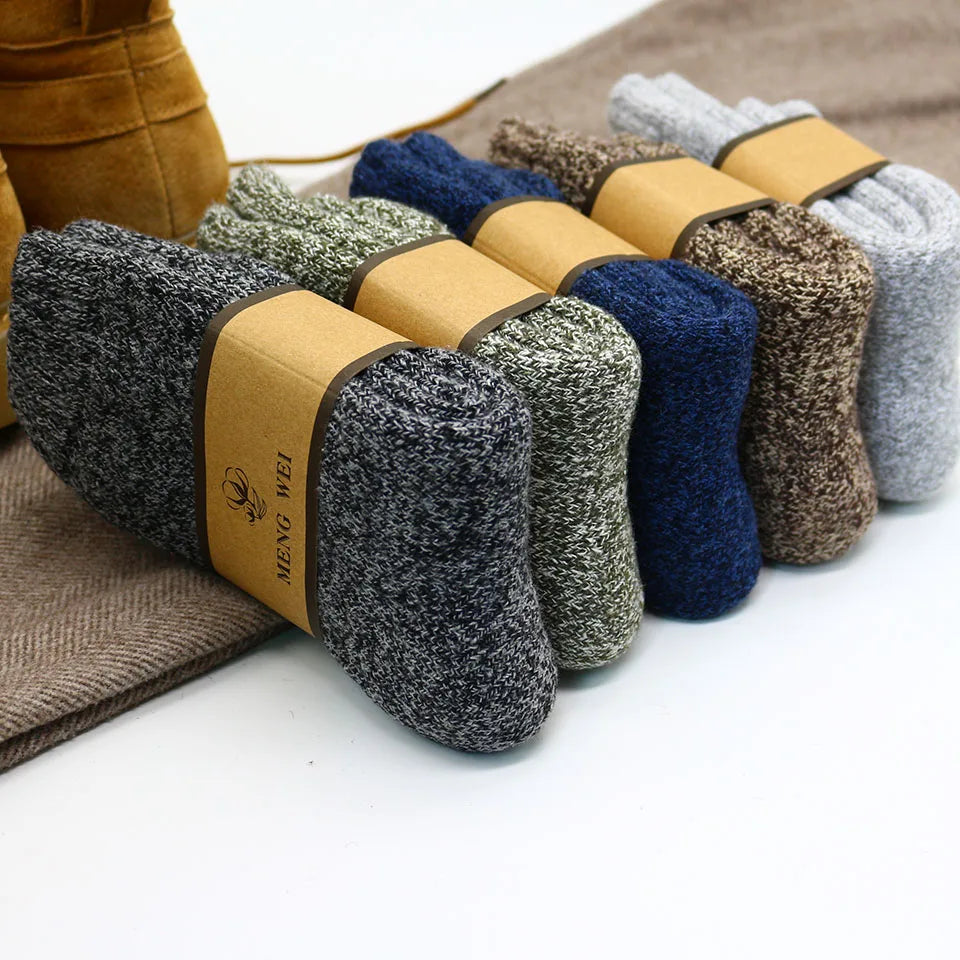 Winter Men's Merino Wool Socks Super Thick Warm High Quality Harajuku