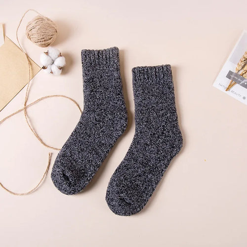 Winter Men's Merino Wool Socks Super Thick Warm High Quality Harajuku