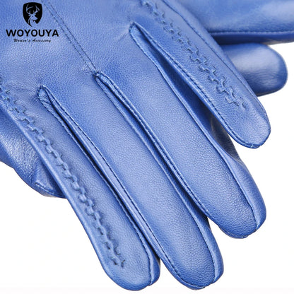 Touch Screen leather gloves,high-end leather gloves women,Genuine