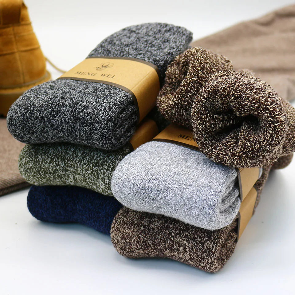 Winter Men's Merino Wool Socks Super Thick Warm High Quality Harajuku