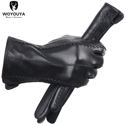 Touch Screen leather gloves,high-end leather gloves women,Genuine