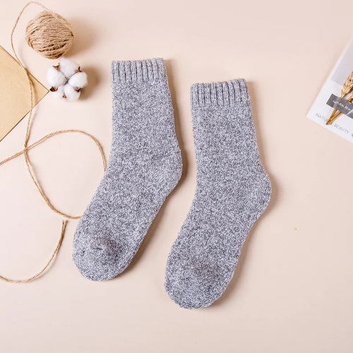 Winter Men's Merino Wool Socks Super Thick Warm High Quality Harajuku